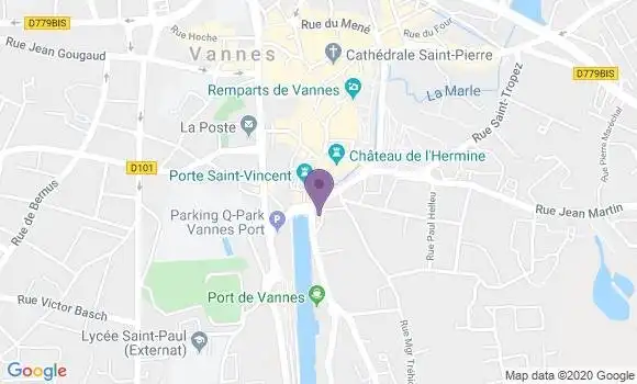 Localisation CIC Agence de Vannes Port