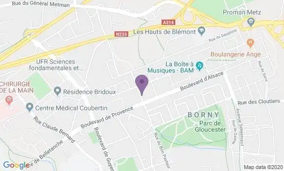 Localisation CIC Agence de Metz
