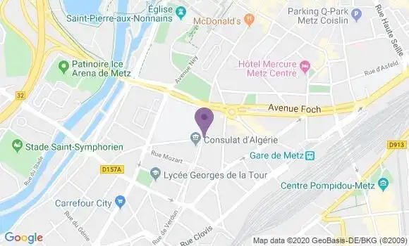 Localisation CIC Agence de Metz Robert Schuman