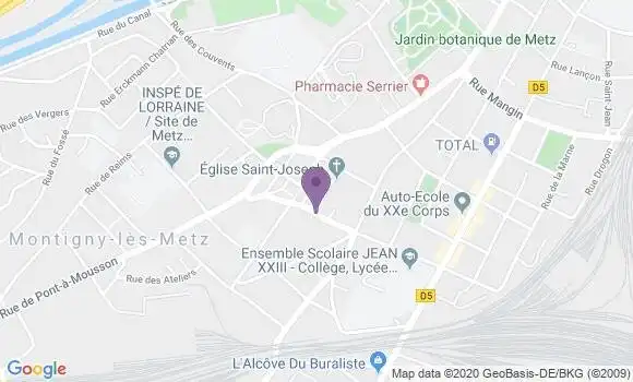 Localisation CIC Agence de Montigny lès Metz Saint Joseph