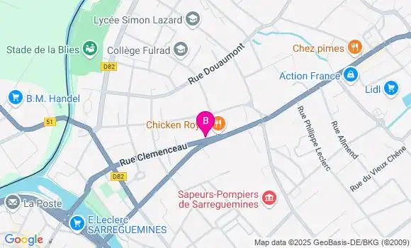 Localisation CIC Agence de Sarreguemines