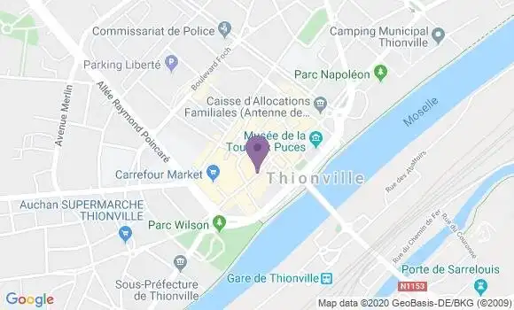 Localisation CIC Agence de Thionville Rue de Paris
