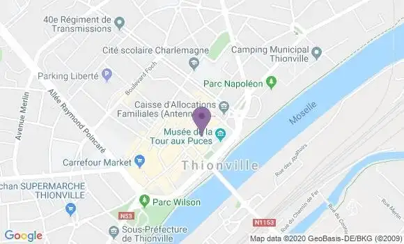 Localisation CIC Agence de Thionville Marché