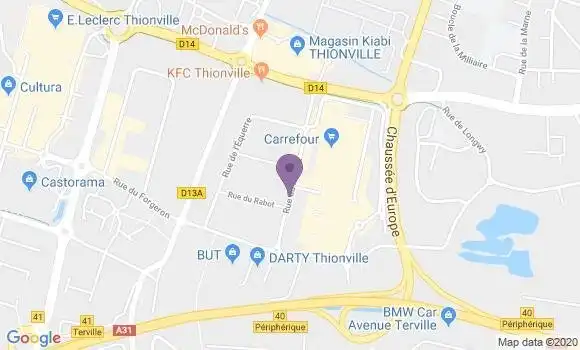 Localisation CIC Agence de Thionville Linkling