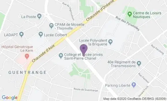 Localisation CIC Agence de Thionville Libération