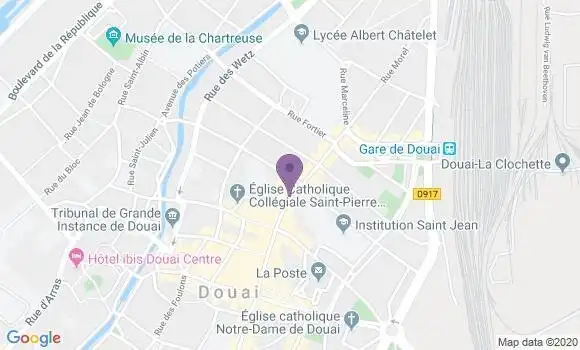 Localisation CIC Agence de Douai Saint Jacques