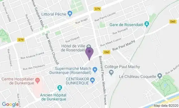 Localisation CIC Agence de Dunkerque Rosendaël