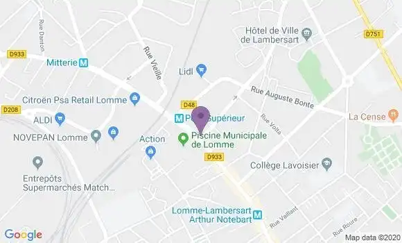 Localisation CIC Agence de Lambersart Canteleu