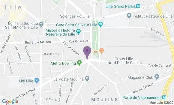 Localisation CIC Agence de Lille Victor Hugo