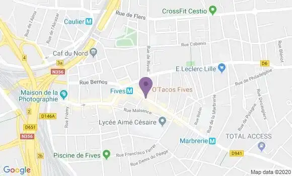 Localisation CIC Agence de Lille Fives