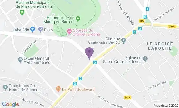 Localisation CIC Agence de Marcq en Baroeul République