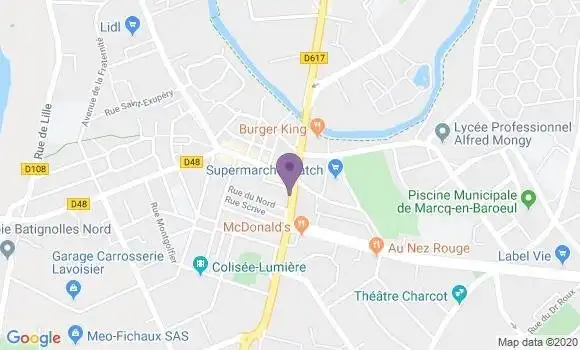 Localisation CIC Agence de Marcq en Baroeul Nationale