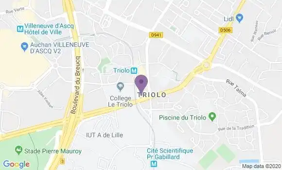 Localisation CIC Agence de Villeneuve d