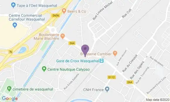 Localisation CIC Agence de Wasquehal