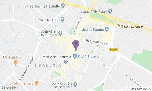 Localisation CIC Agence de Beauvais Jacobins