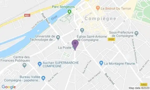 Localisation CIC Agence de Compiègne Capucins