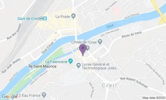 Localisation CIC Agence de Creil Saint Médard