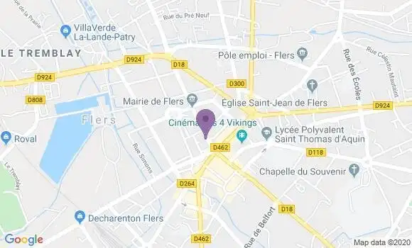 Localisation CIC Agence de Flers