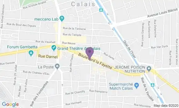 Localisation CIC Agence de Calais Jacquard