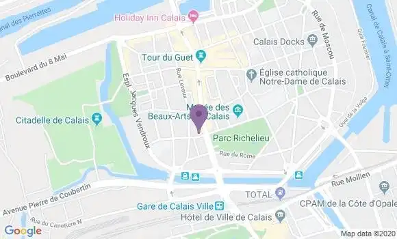Localisation CIC Agence de Calais Royale