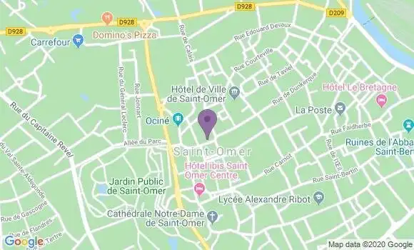 Localisation CIC Agence de Saint Omer