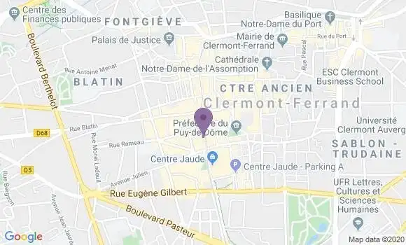 Localisation CIC Agence de Clermont Ferrand Jaude