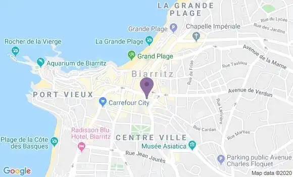 Localisation CIC Agence de Biarritz