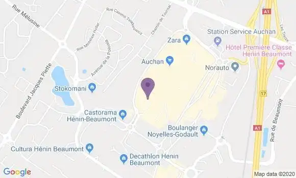 Localisation Société Générale Agence de Noyelles Godault