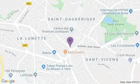 Localisation CIC Agence de Perpignan Sud