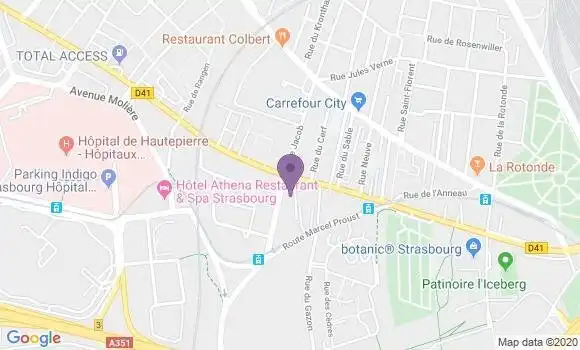 Localisation CIC Agence de Strasbourg Cronenbourg