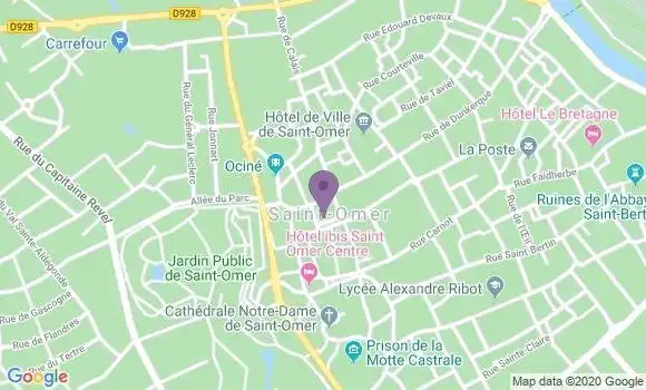 Localisation Société Générale Agence de Saint Omer
