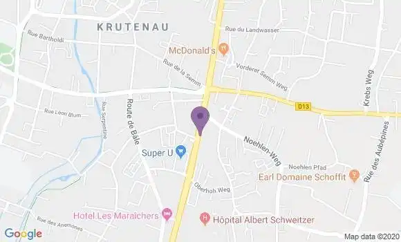 Localisation CIC Agence de Colmar Maraichers