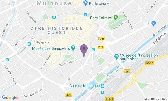 Localisation CIC Agence de Mulhouse Franklin