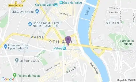 Localisation CIC Agence de Lyon Vaise Valmy