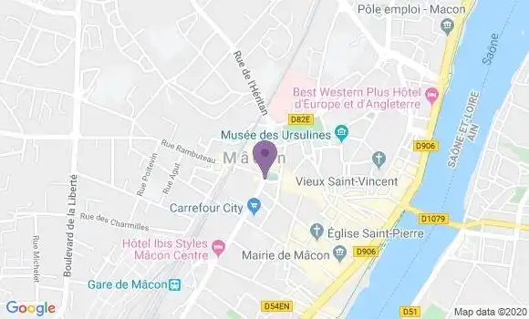 Localisation CIC Agence de Mâcon