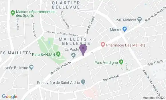 Localisation CIC Agence de Le Mans les Maillets