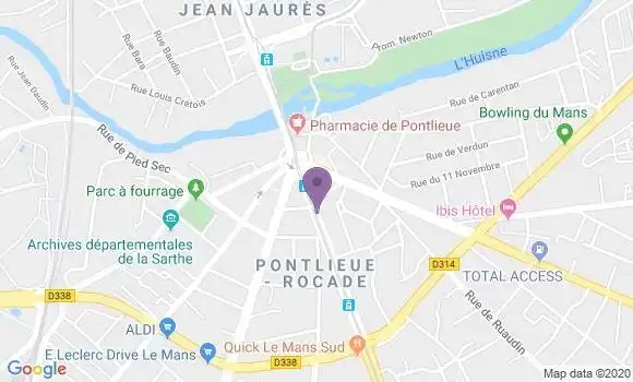 Localisation CIC Agence de Le Mans