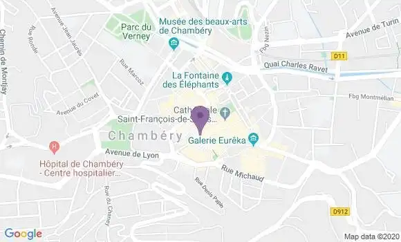 Localisation CIC Agence de Chambéry Saint Léger