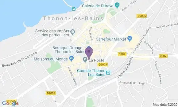 Localisation CIC Agence de Thonon les Bains Etoile