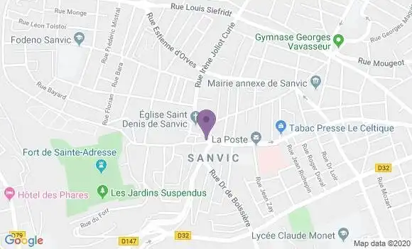 Localisation CIC Agence de Le Havre Sanvic