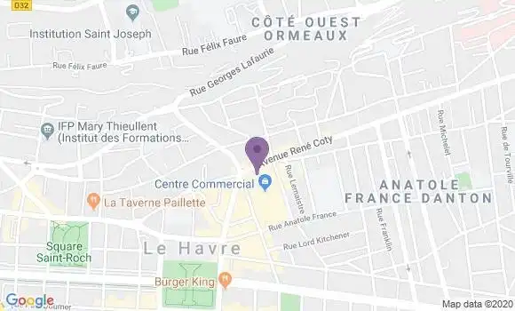 Localisation CIC Agence de Le Havre Coty