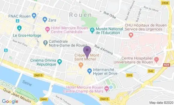 Localisation CIC Agence de Rouen Saint Marc