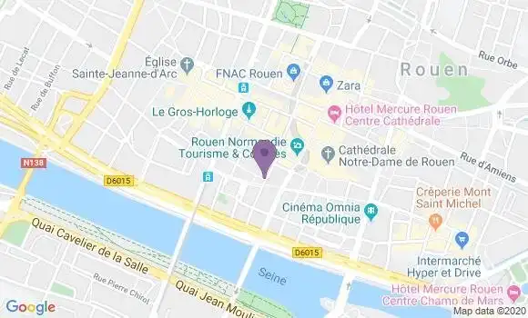 Localisation CIC Agence de Rouen Lelieur