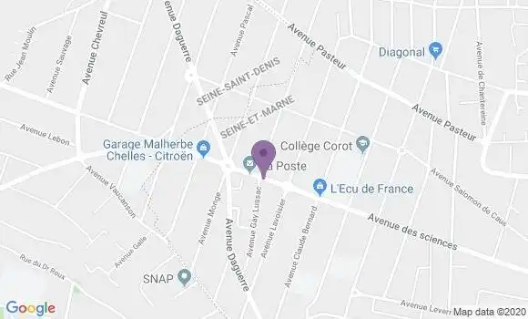 Localisation CIC Agence de Chelles les Coudreaux
