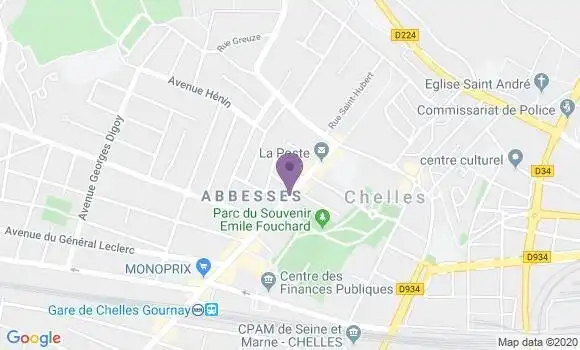 Localisation CIC Agence de Chelles