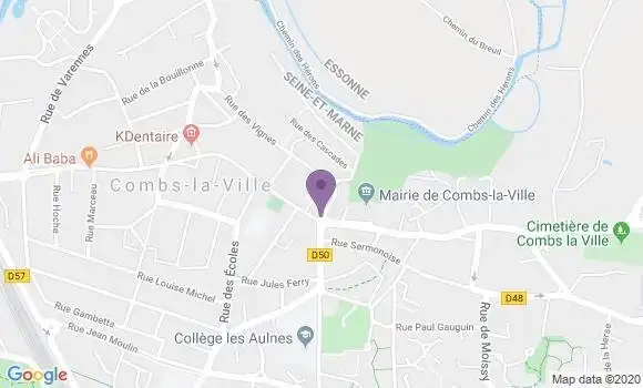 Localisation CIC Agence de Combs la Ville