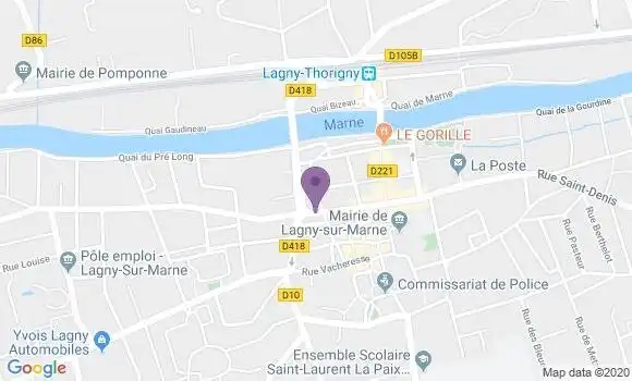 Localisation CIC Agence de Lagny sur Marne