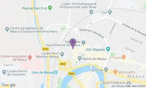 Localisation CIC Agence de Meaux Saint Rémy