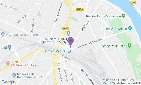 Localisation CIC Agence de Melun Gare