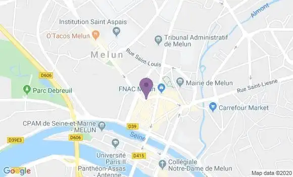 Localisation CIC Agence de Melun Carnot